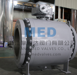 20 Inch Ball Valve, LF2, API 6D, Class 300, RF, Gearbox