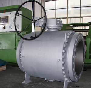 24 Inch Ball Valve, LF2, API 6D, Class 300, RF, Gearbox