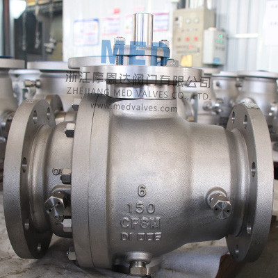 Trunnion Mounted Ball Valve, 6 Inch, CL150, RF, CF8M China Trunnion Mounted Bal